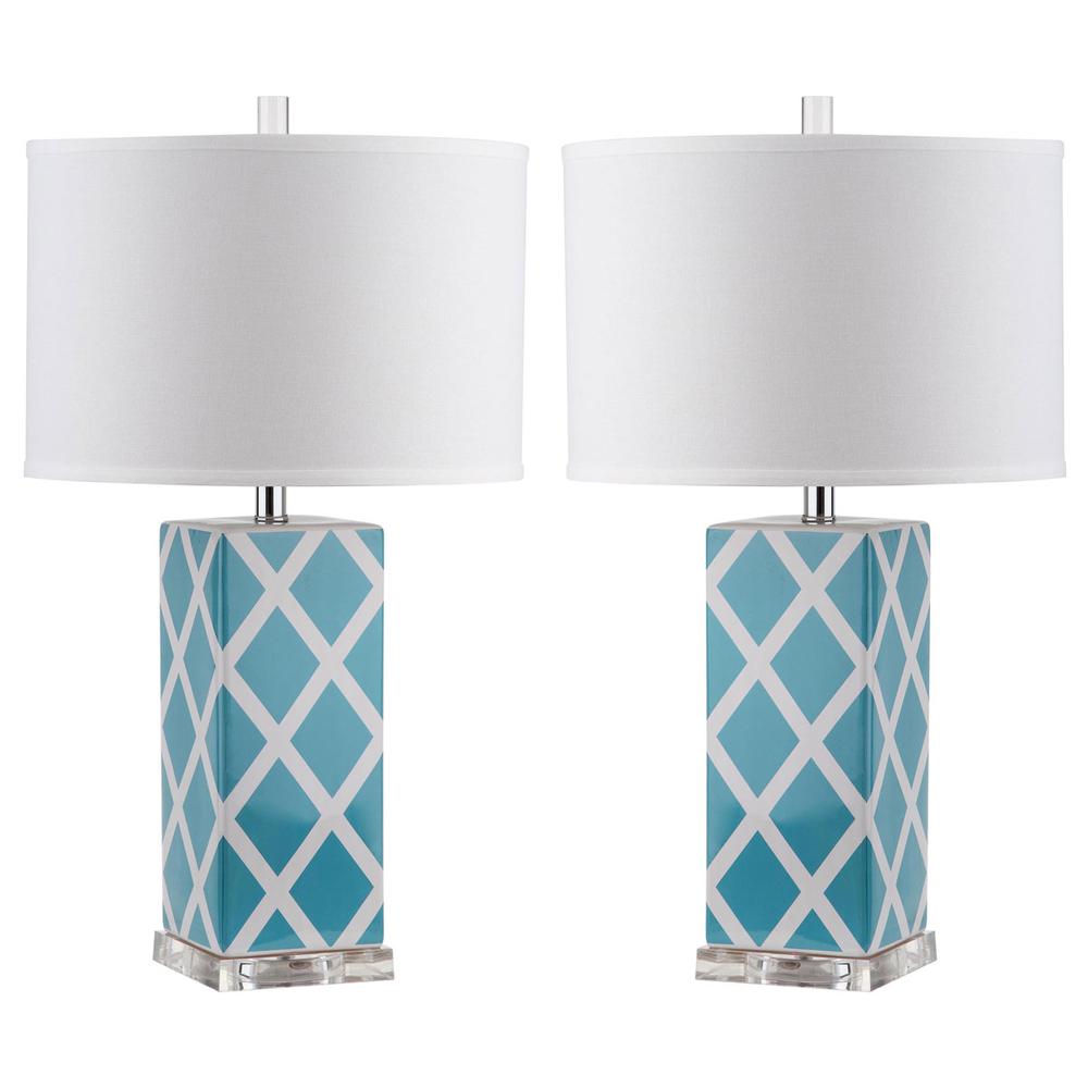 GARDEN 27-INCH H LATTICE TABLE LAMP, LIT4134B-SET2. Picture 1