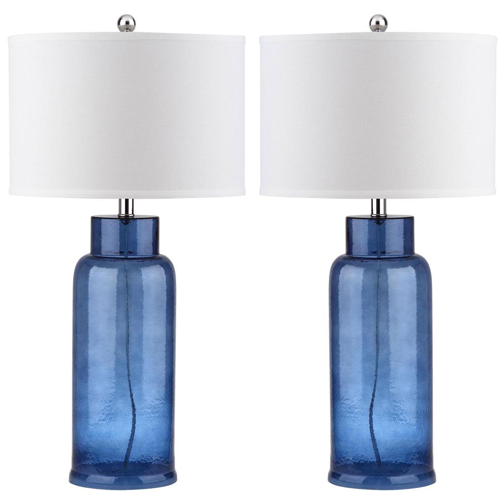 BOTTLE 29-INCH H GLASS TABLE LAMP, LIT4157C-SET2. Picture 1