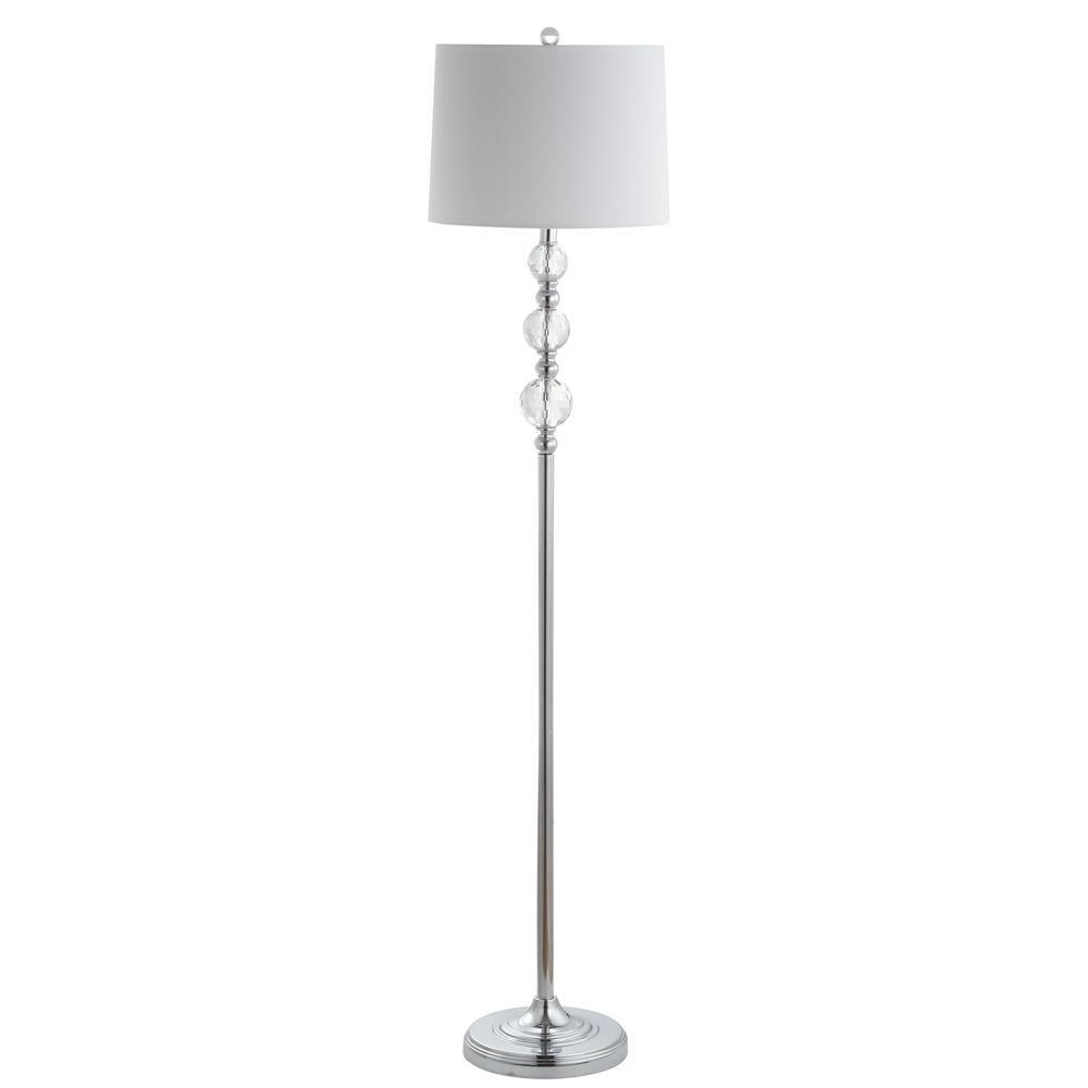 Venezia 61-Inch H Floor Lamp, Clear/Chrome. Picture 2