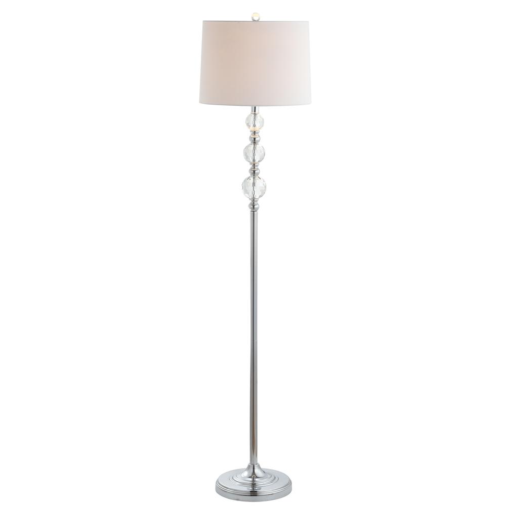 Venezia 61-Inch H Floor Lamp, Clear/Chrome. Picture 4
