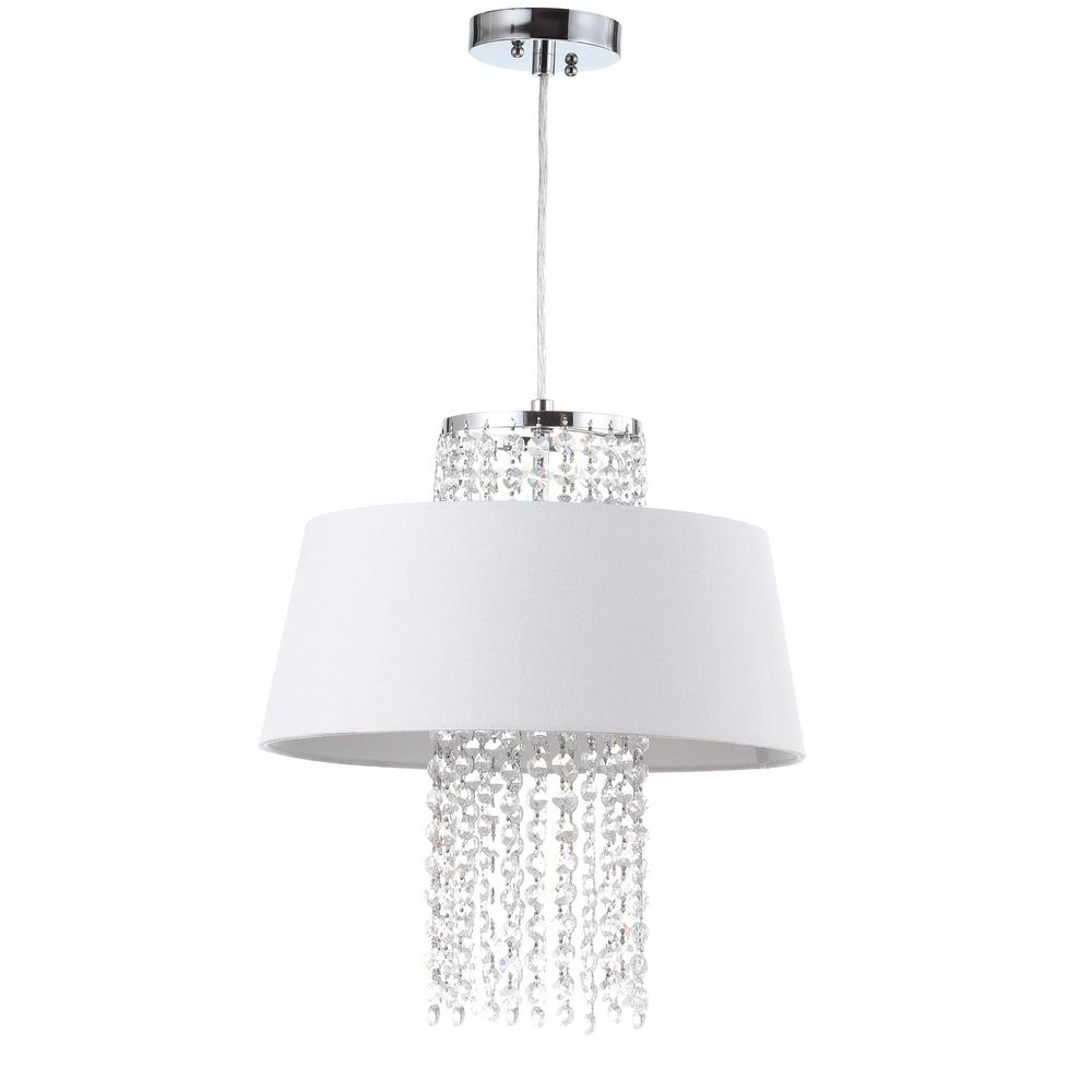 Cadenza 3 Light Chrome Beaded 16-Inch Dia Pendant, Chrome. Picture 2