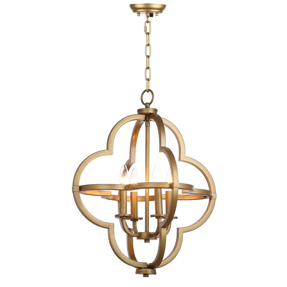 Millard 18.5-Inch Dia Adjustable Dark Grey Pendant, Gold. Picture 6