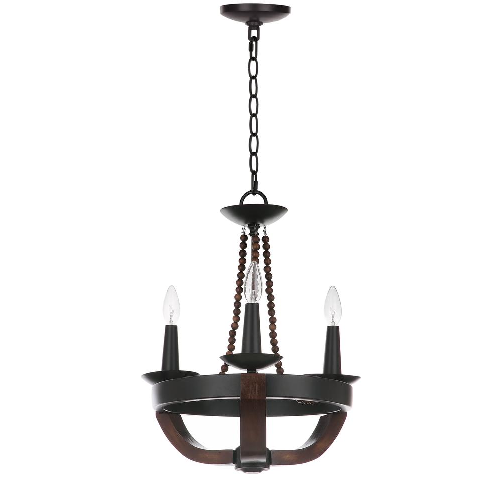 Lucero 17.5-Inch Dia Adjustable Chandelier, Black. Picture 1