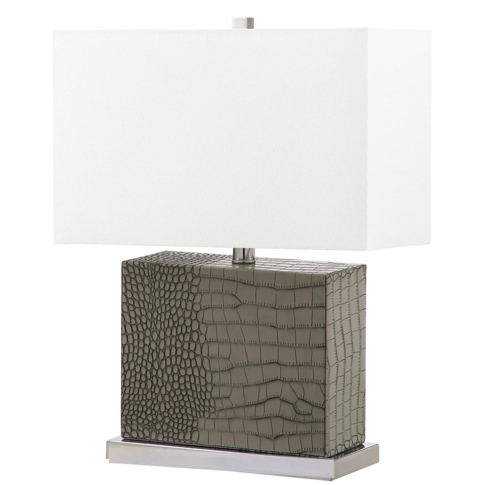 DELIA 20.5-INCH H FAUX ALLIGATOR TABLE LAMP, LIT4403A. Picture 1