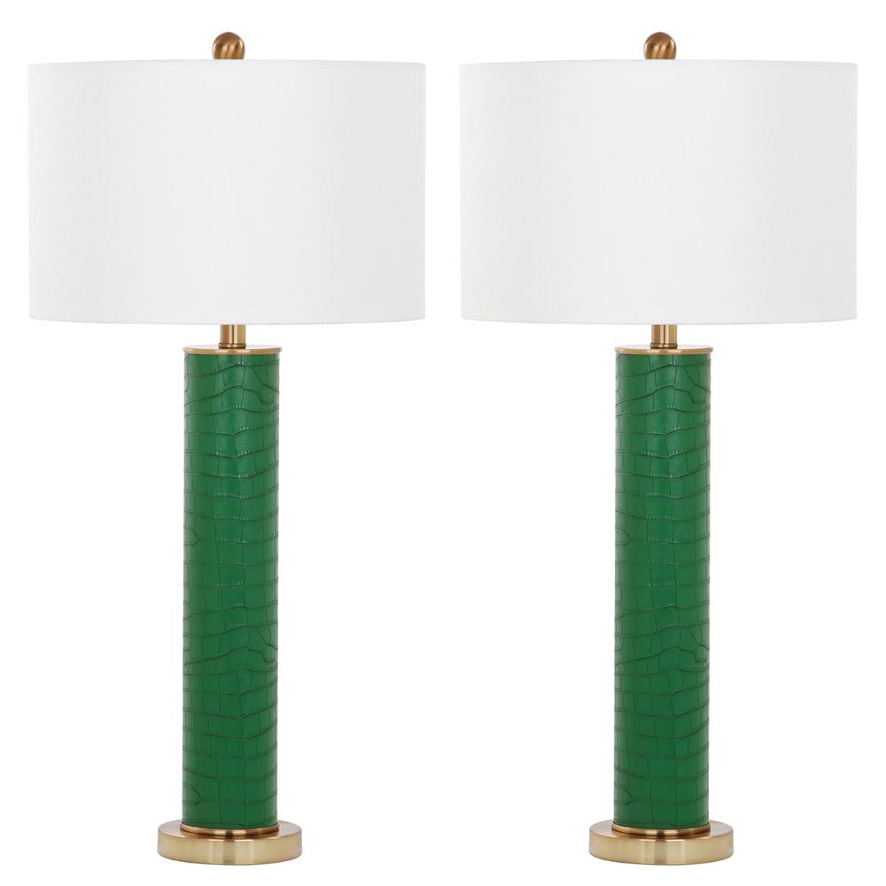 OLLIE 31.5-INCH H FAUX ALLIGATOR TABLE LAMP, LIT4404B-SET2. Picture 1