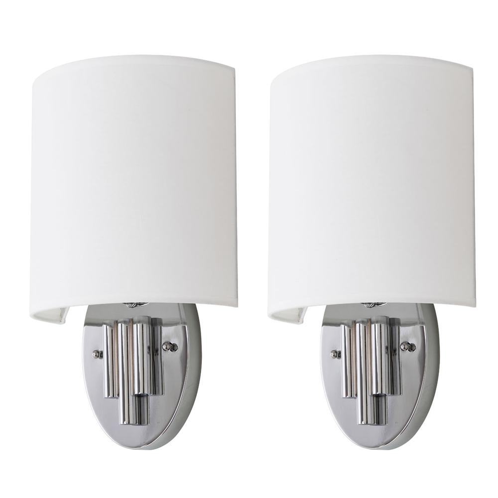 DARLENE CHROME 14.75-INCH H WALL SCONCE. Picture 1