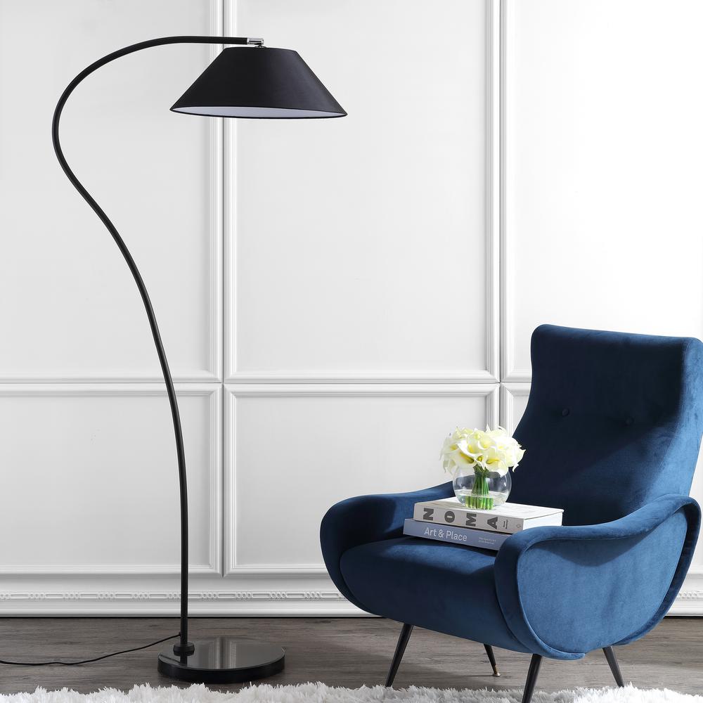Lumi Arc 69-Inch H Floor Lamp, Black. Picture 2