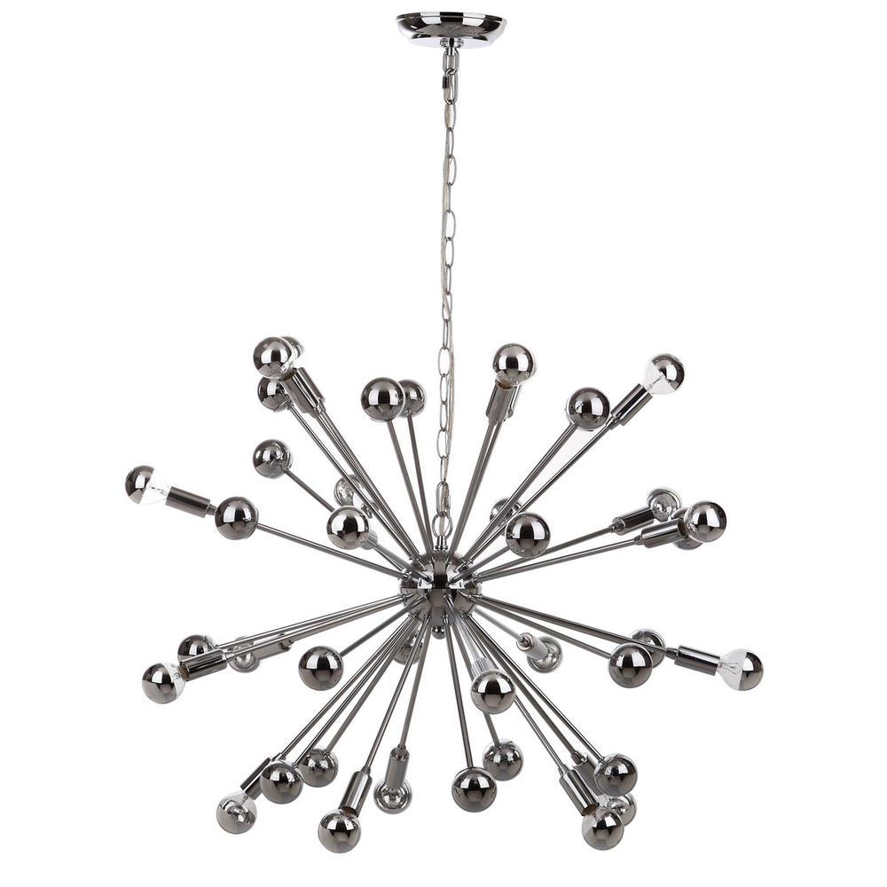 STARBURST SPUTNIK 20 LIGHT CHROME 31-INCH DIA PENDANT. Picture 1