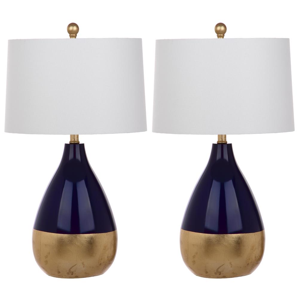 Kingship 24-Inch H Navy And Gold Table Lamp, Navy/Gold. Picture 3