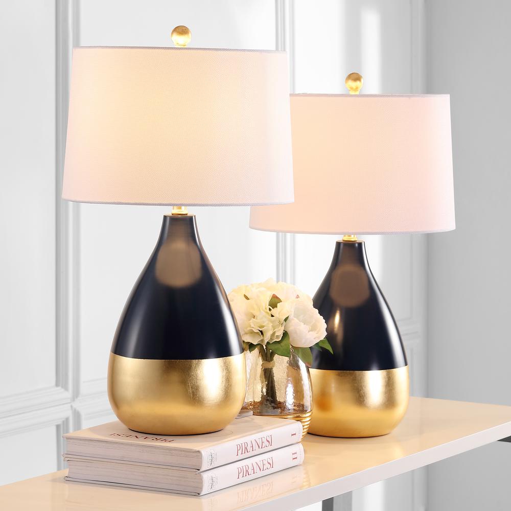 Kingship 24-Inch H Navy And Gold Table Lamp, Navy/Gold. Picture 2
