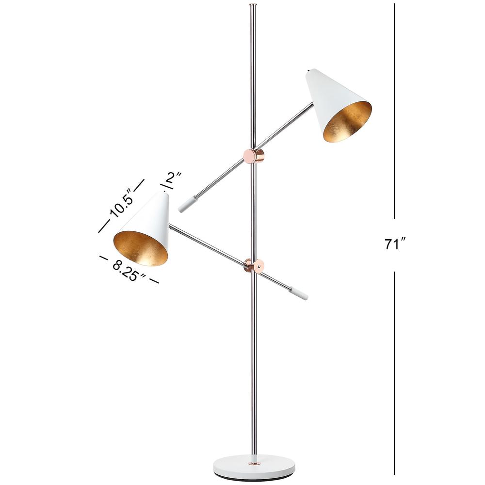 Reed 71-Inch H Floor Lamp, White. Picture 1