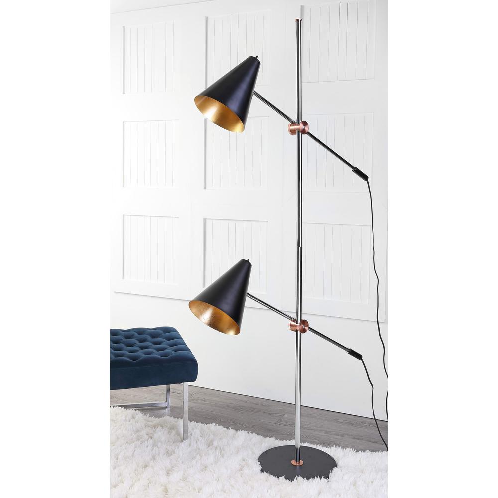Reed 71-Inch H Floor Lamp, Black. Picture 2