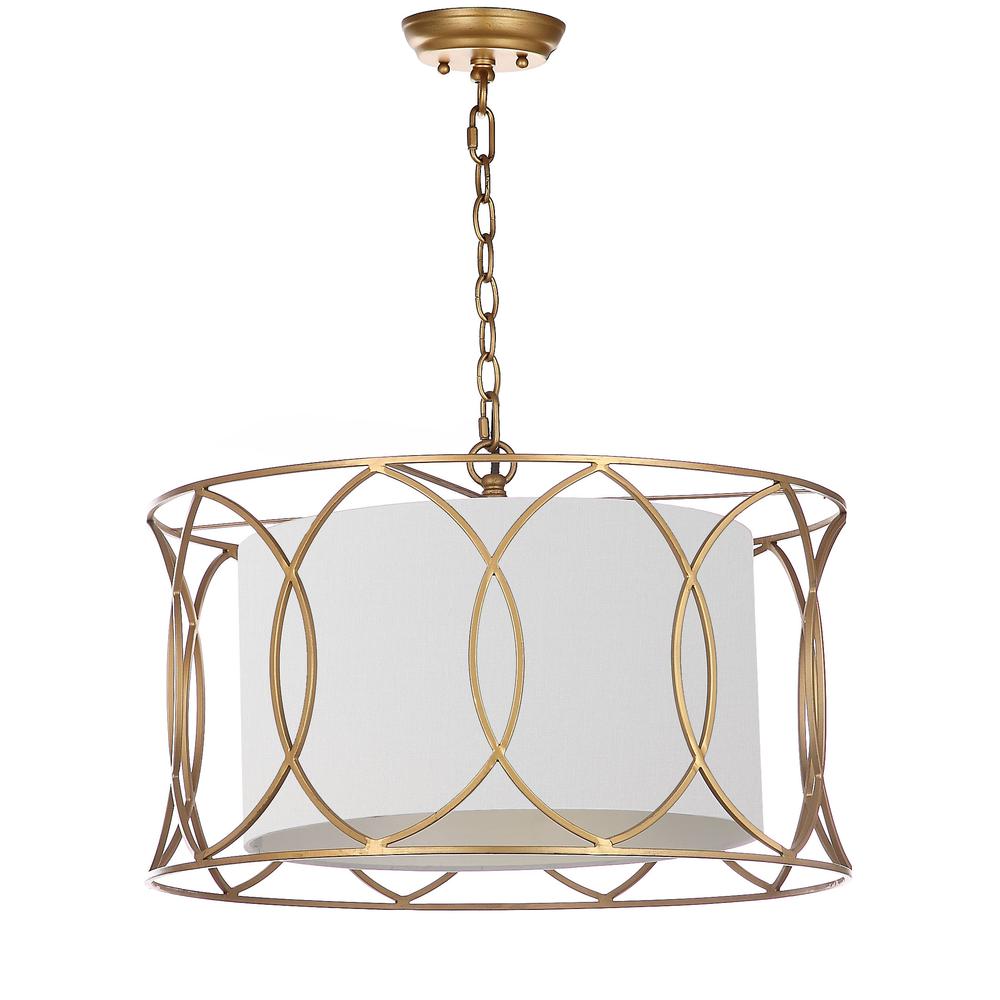 Silas 21.5-Inch Dia Adjustable Pendant Lamp , Gold. Picture 3