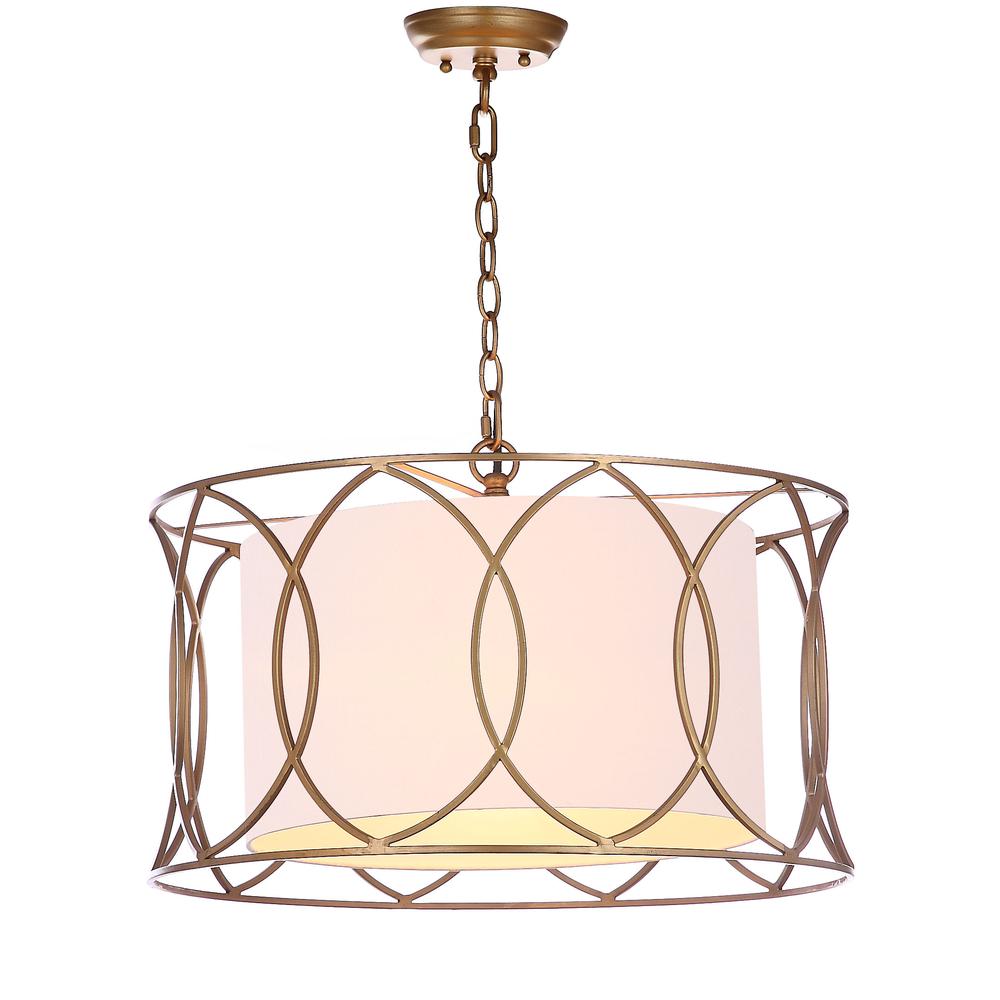 Silas 21.5-Inch Dia Adjustable Pendant Lamp , Gold. Picture 5