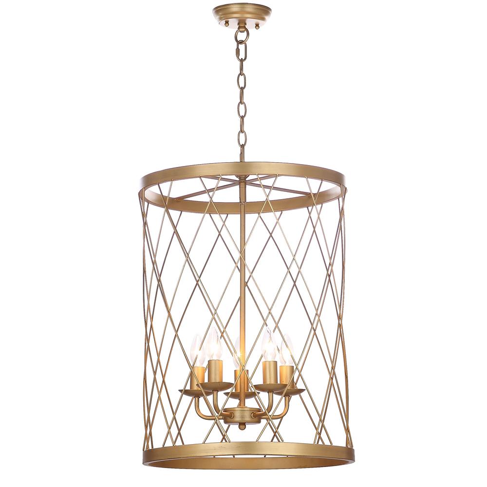 Alair 18-Inch Dia Adjustable Pendant Lamp , Gold. Picture 3