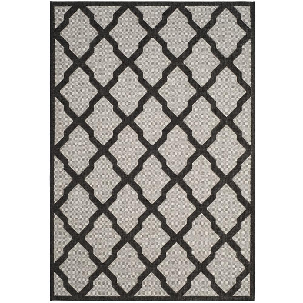 LINDEN 100, LIGHT GREY / CHARCOAL, 5'-1" X 7'-6", Area Rug, LND122A-5. Picture 1
