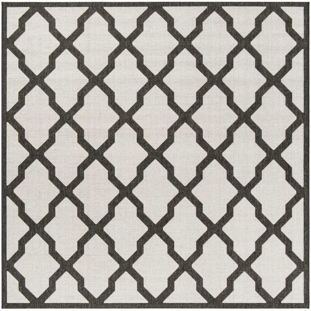 LINDEN 100, LIGHT GREY / CHARCOAL, 6'-7" X 6'-7" Square, Area Rug, LND122A-6SQ. Picture 1