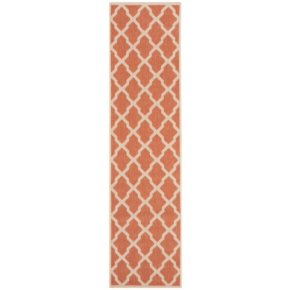 LINDEN 100, RUST / CREME, 2' X 8', Area Rug, LND122P-28. Picture 1