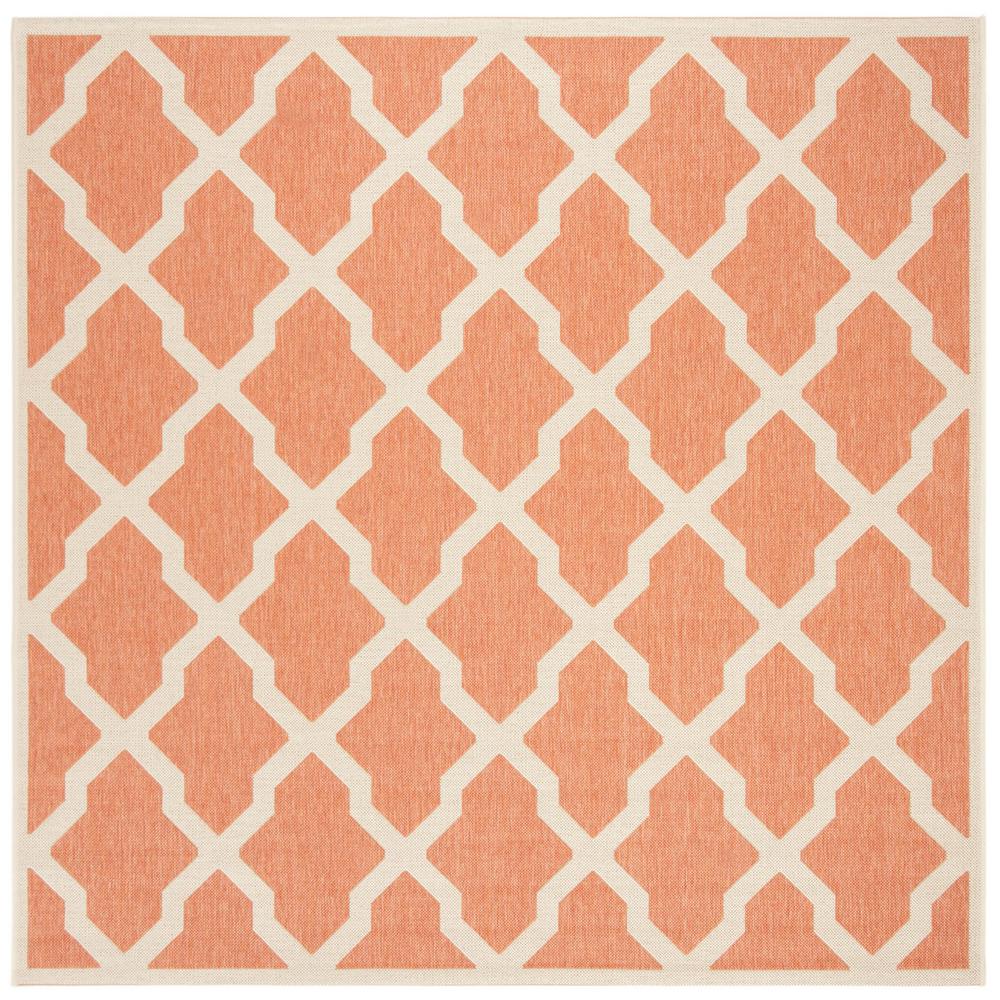 LINDEN 100, RUST / CREME, 6'-7" X 6'-7" Square, Area Rug, LND122P-6SQ. Picture 1