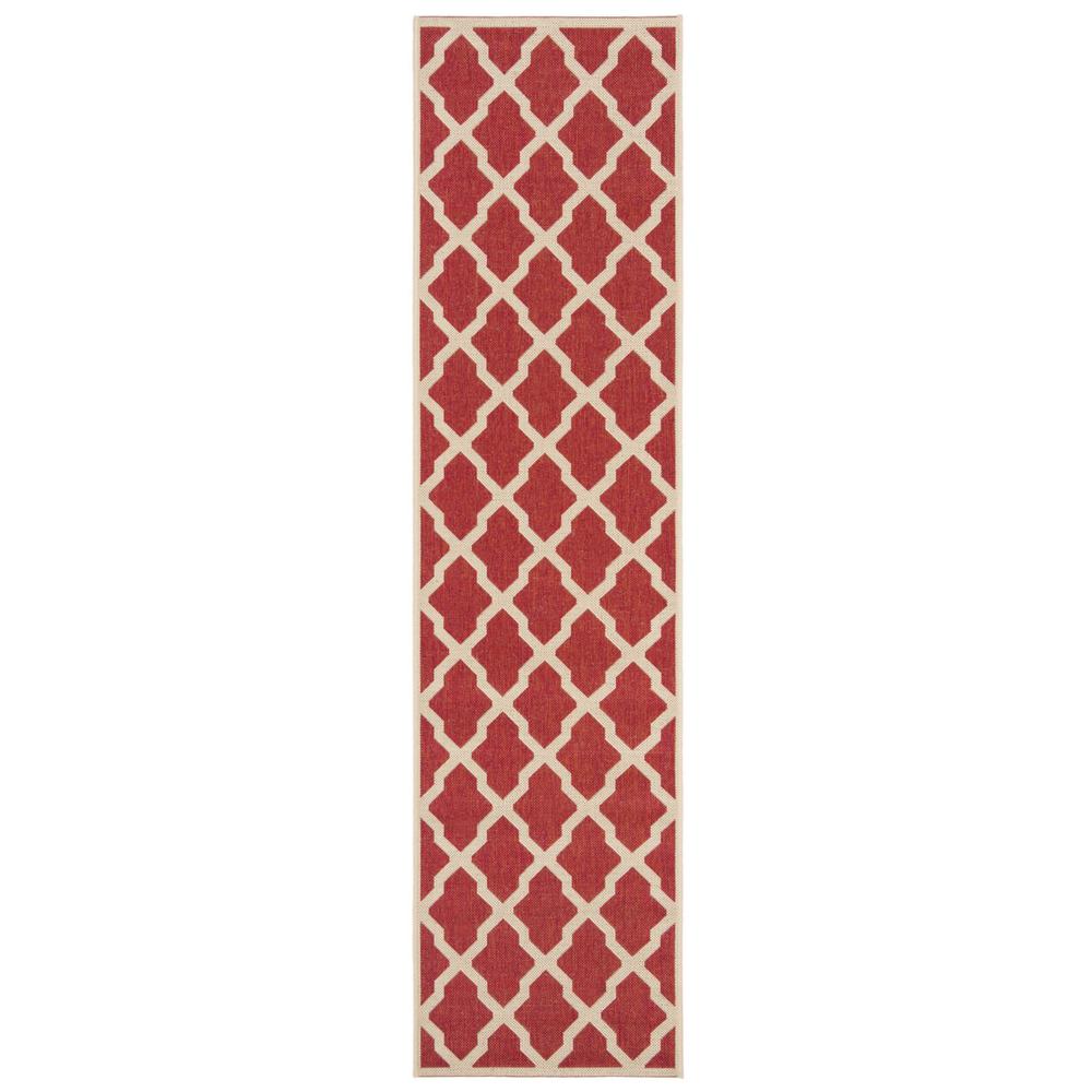 LINDEN 100, RED / CREME, 2' X 8', Area Rug, LND122Q-28. Picture 1