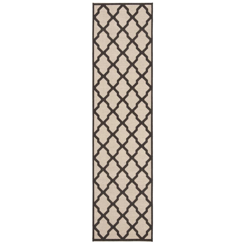 LINDEN 100, CREME / BROWN, 2' X 8', Area Rug, LND122U-28. Picture 1