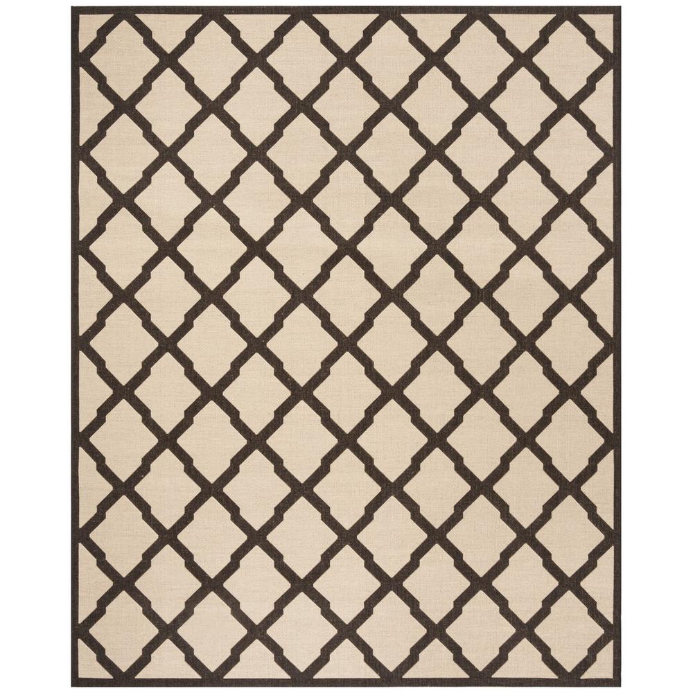 LINDEN 100, CREME / BROWN, 8' X 10', Area Rug, LND122U-8. Picture 1