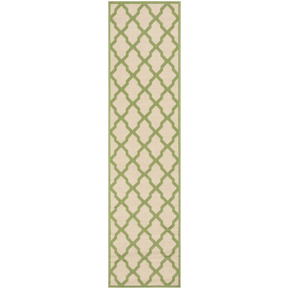 LINDEN 100, CREAM / OLIVE, 2' X 8', Area Rug, LND122V-28. Picture 1