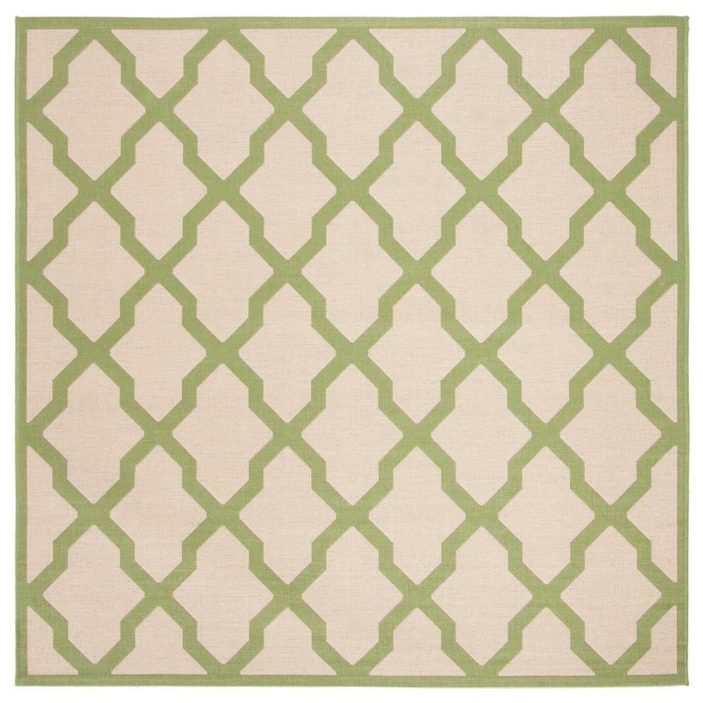 LINDEN 100, CREAM / OLIVE, 6'-7" X 6'-7" Square, Area Rug, LND122V-6SQ. Picture 1