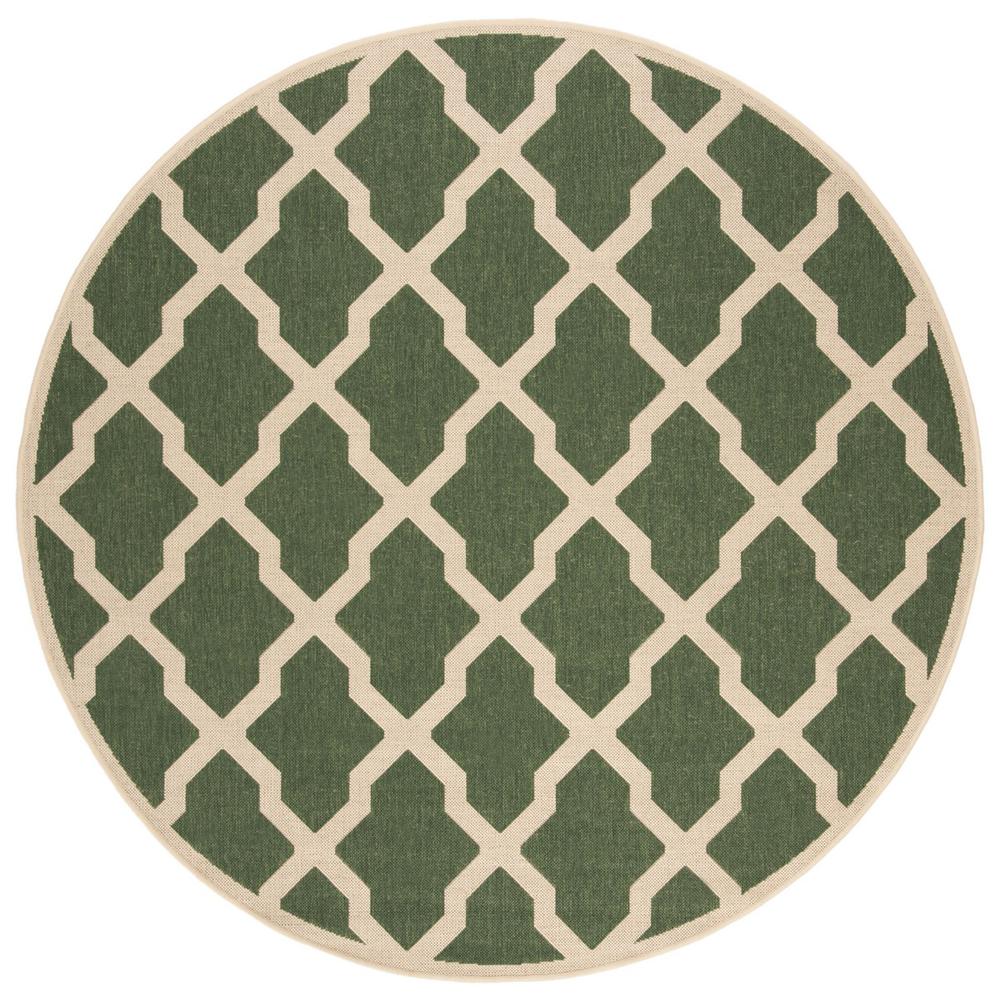 LINDEN 100, GREEN / CREME, 6'-7" X 6'-7" Round, Area Rug, LND122Y-6R. Picture 1