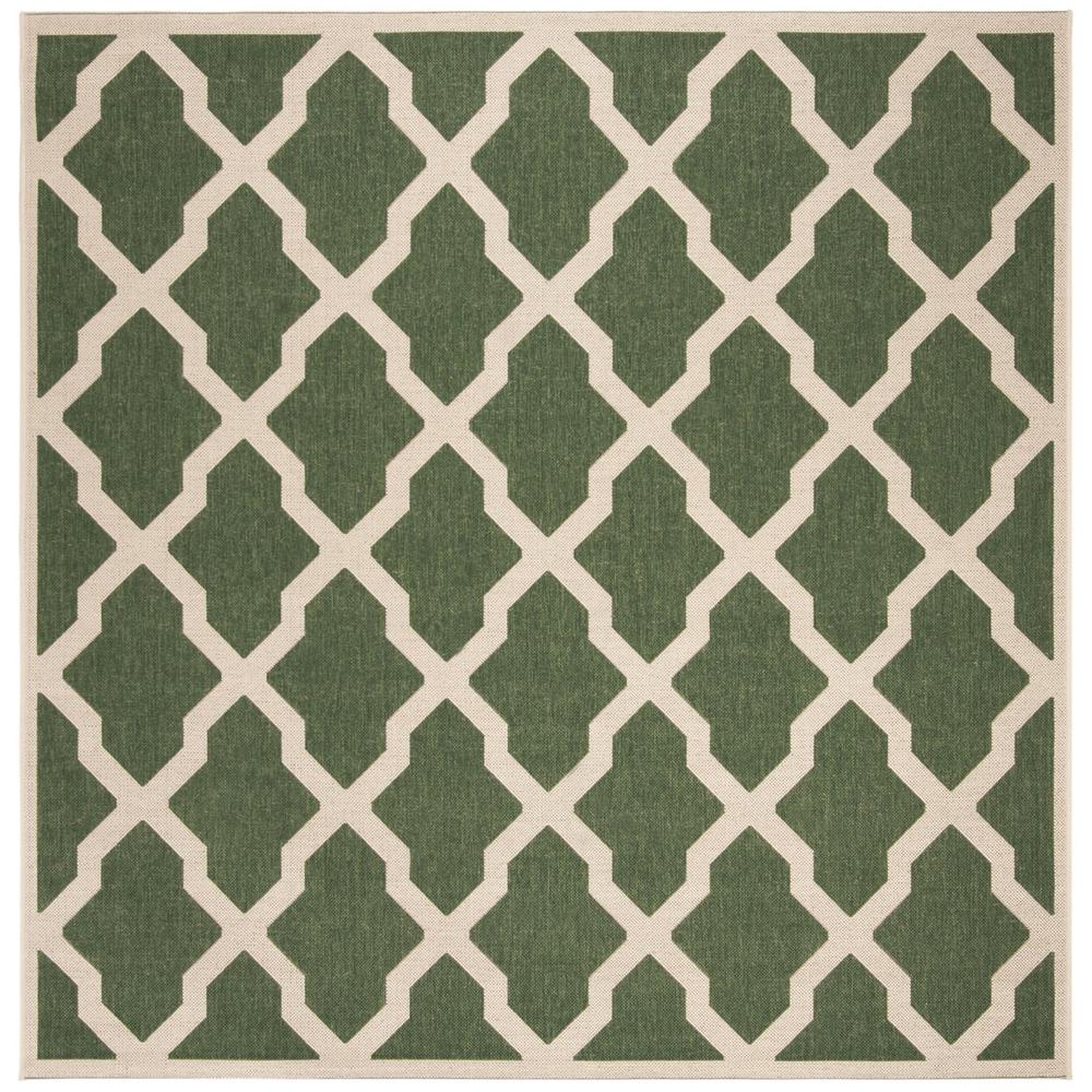 LINDEN 100, GREEN / CREME, 6'-7" X 6'-7" Square, Area Rug, LND122Y-6SQ. Picture 1