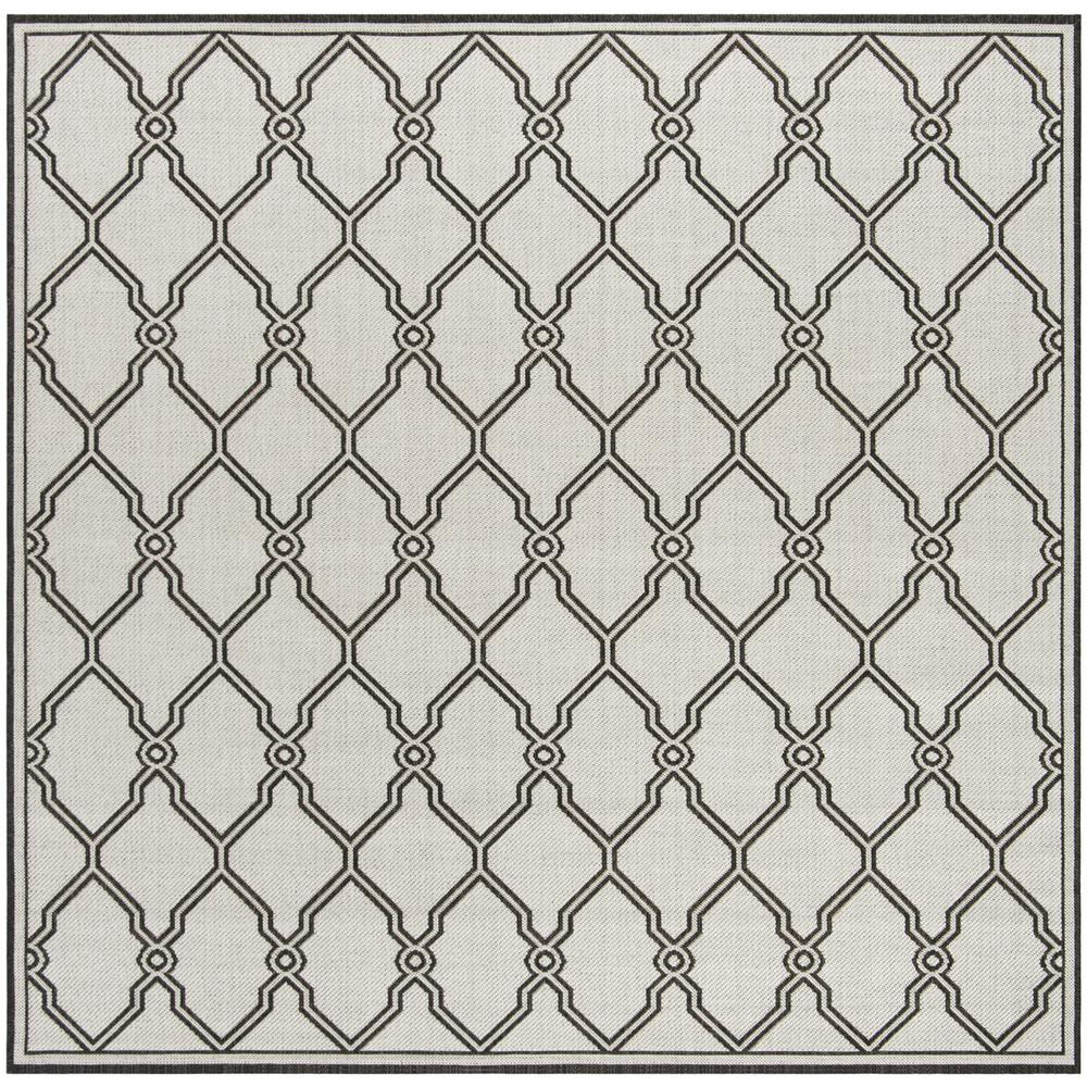 LINDEN 100, LIGHT GREY / CHARCOAL, 6'-7" X 6'-7" Square, Area Rug, LND124A-6SQ. Picture 1