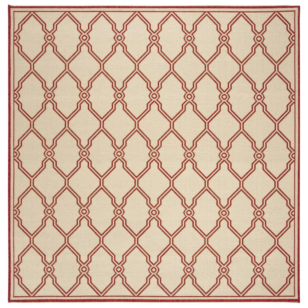 LINDEN 100, RED / CREME, 6'-7" X 6'-7" Square, Area Rug, LND124Q-6SQ. Picture 1