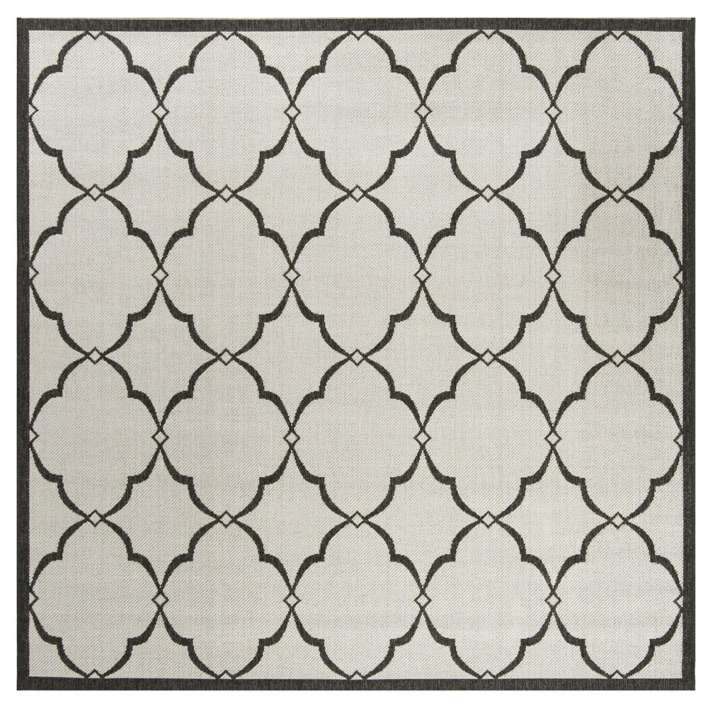 LINDEN 100, LIGHT GREY / CHARCOAL, 6'-7" X 6'-7" Square, Area Rug, LND125A-6SQ. Picture 1