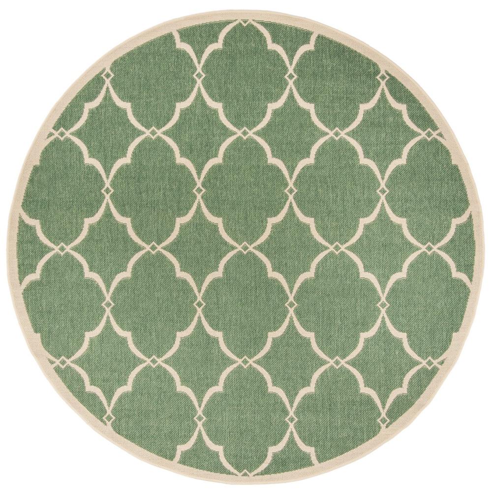 LINDEN 100, GREEN / CREME, 6'-7" X 6'-7" Round, Area Rug, LND125Y-6R. Picture 1