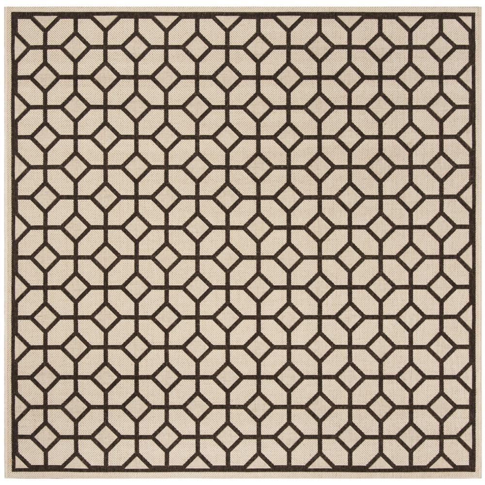 LINDEN 100, NATURAL / BROWN, 6'-7" X 6'-7" Square, Area Rug, LND127B-6SQ. Picture 1
