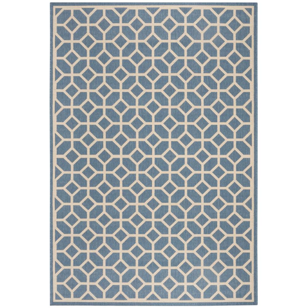 LINDEN 100, BLUE / CREME, 5'-1" X 7'-6", Area Rug, LND127M-5. Picture 1