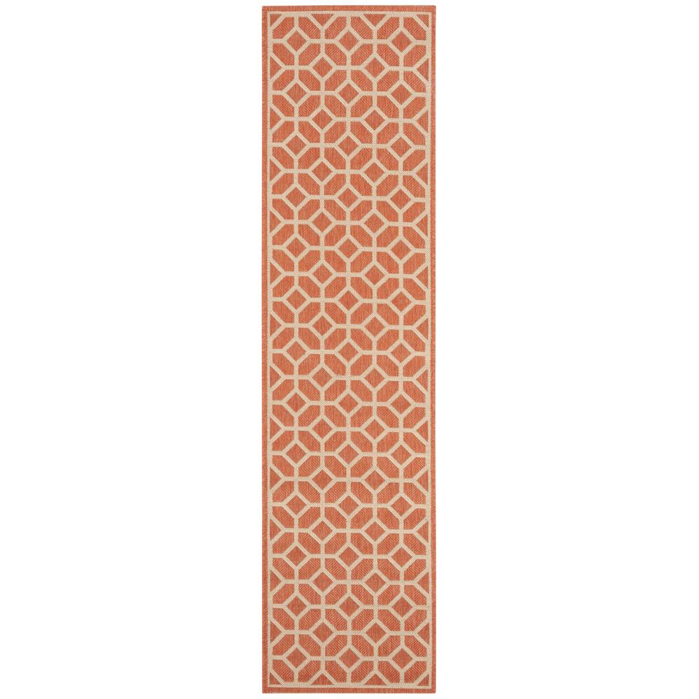 LINDEN 100, RUST / CREME, 2' X 8', Area Rug, LND127P-28. Picture 1
