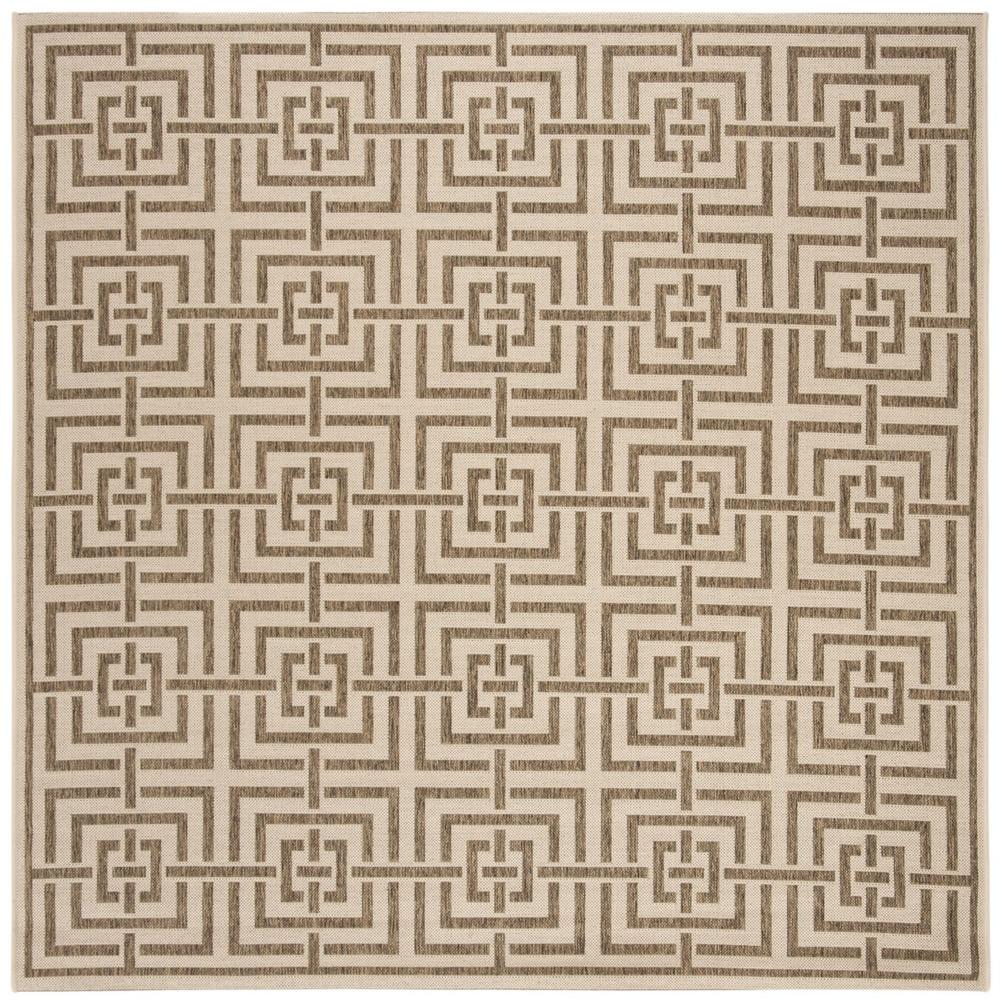 LINDEN 100, CREAM / BEIGE, 6'-7" X 6'-7" Square, Area Rug, LND128C-6SQ. Picture 1