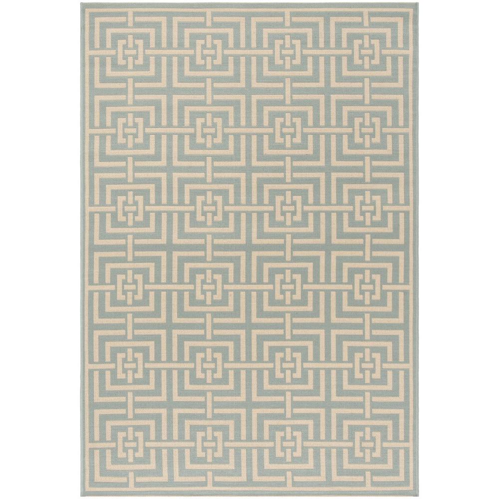 LINDEN 100, AQUA / CREAM, 5'-1" X 7'-6", Area Rug, LND128K-5. Picture 1