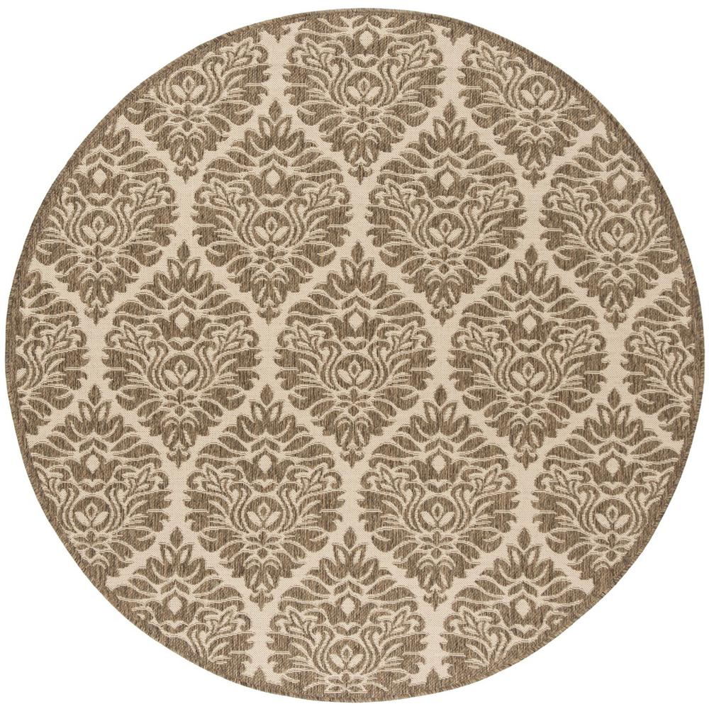 LINDEN 100, CREAM / BEIGE, 6'-7" X 6'-7" Round, Area Rug, LND135C-6R. Picture 1