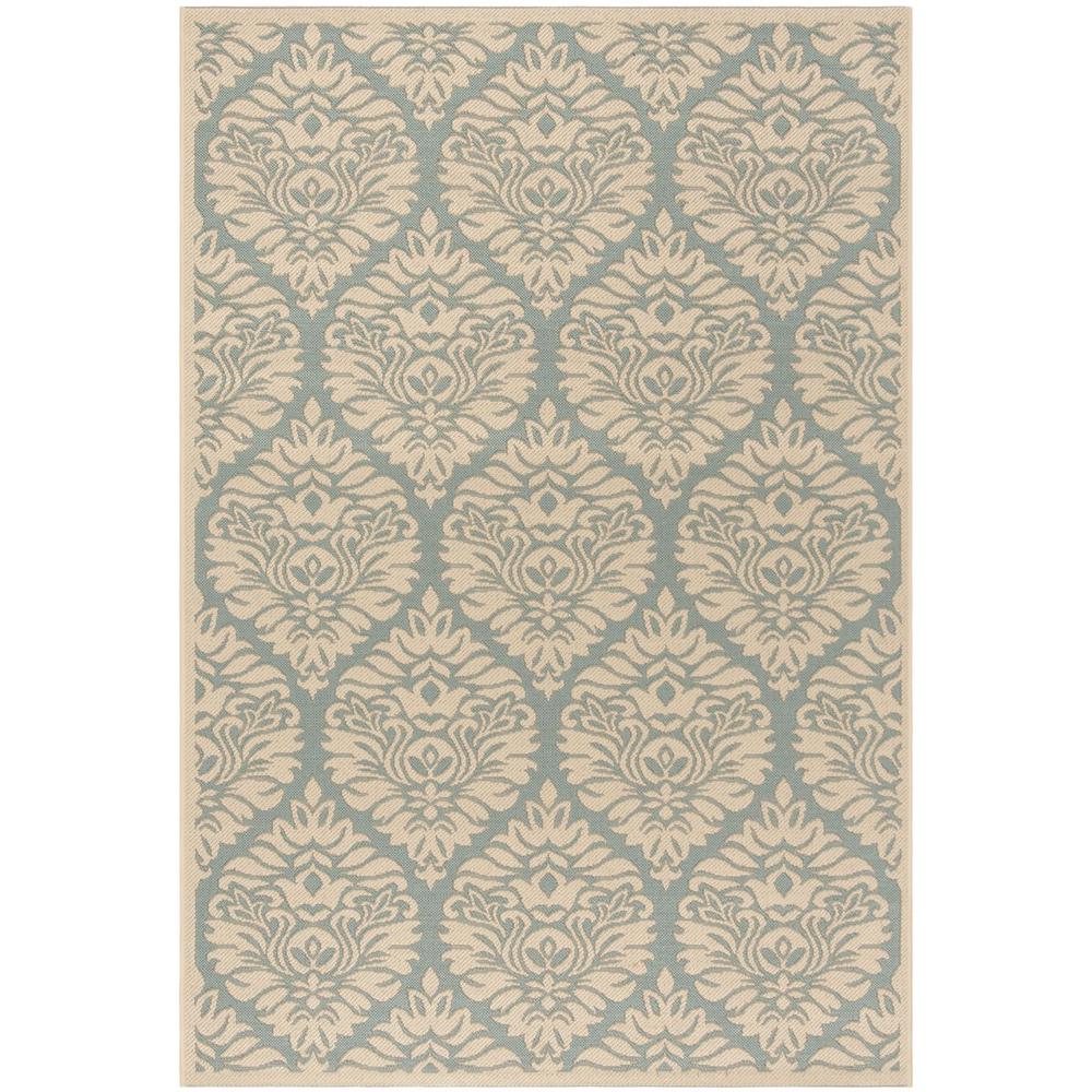 LINDEN 100, AQUA / CREAM, 5'-1" X 7'-6", Area Rug, LND135K-5. Picture 1