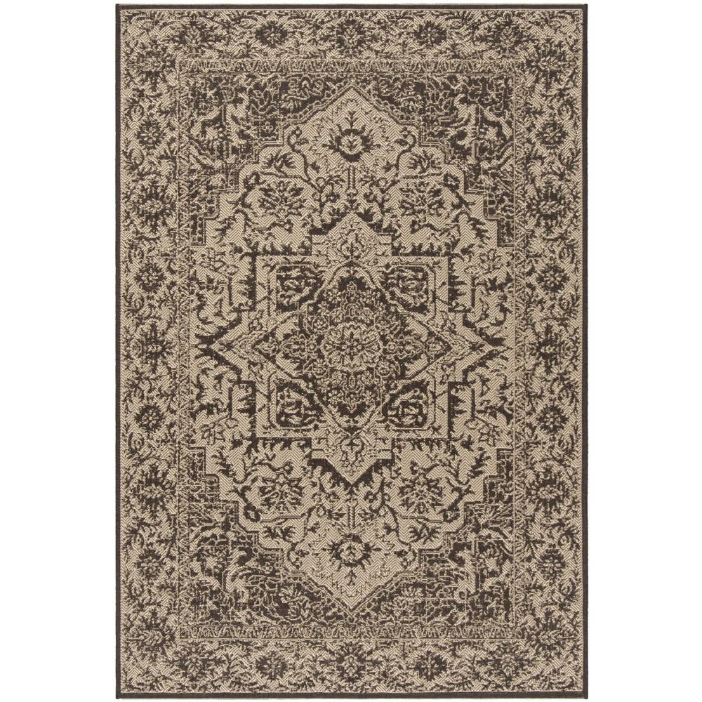 LINDEN 100, CREME / BROWN, 5'-1" X 7'-6", Area Rug, LND139U-5. Picture 1