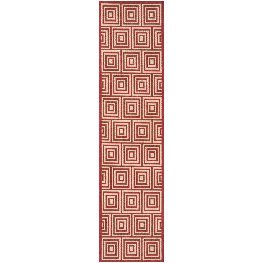 LINDEN 100, RED / CREME, 2' X 8', Area Rug, LND173Q-28. Picture 1