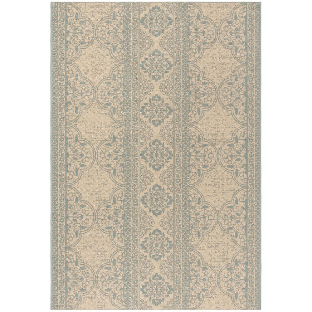 LINDEN 100, AQUA / CREAM, 5'-1" X 7'-6", Area Rug, LND174K-5. Picture 1
