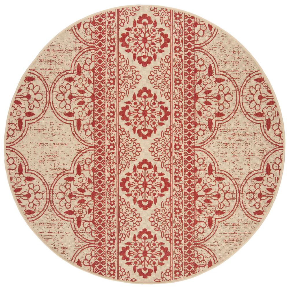 LINDEN 100, RED / CREME, 6'-7" X 6'-7" Round, Area Rug, LND174Q-6R. Picture 1
