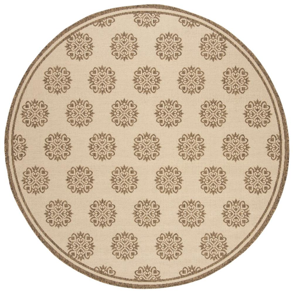 LINDEN 100, CREAM / BEIGE, 6'-7" X 6'-7" Round, Area Rug, LND181A-6R. Picture 1