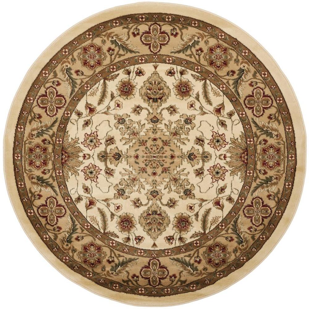 LYNDHURST, IVORY / TAN, 5'-3" X 5'-3" Round, Area Rug. Picture 1