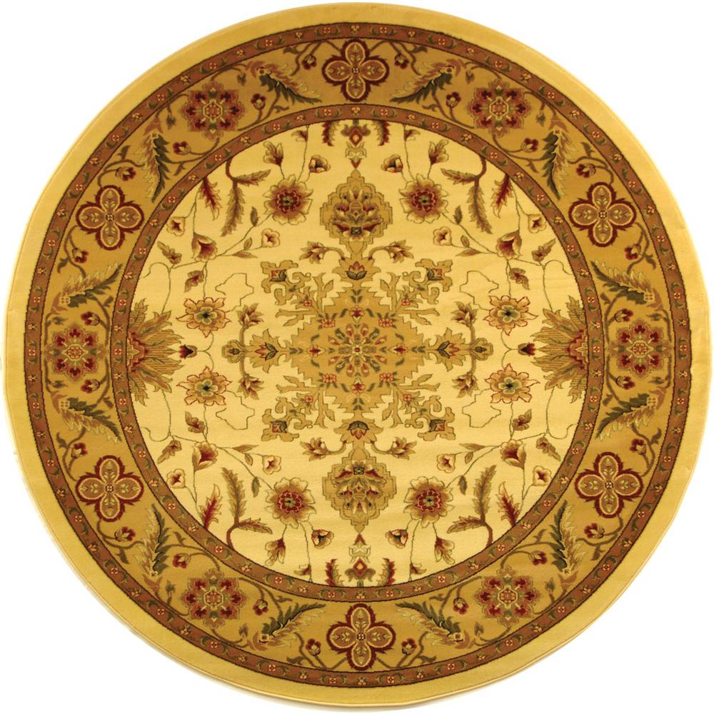 LYNDHURST, IVORY / TAN, 8' X 8' Round, Area Rug. Picture 1