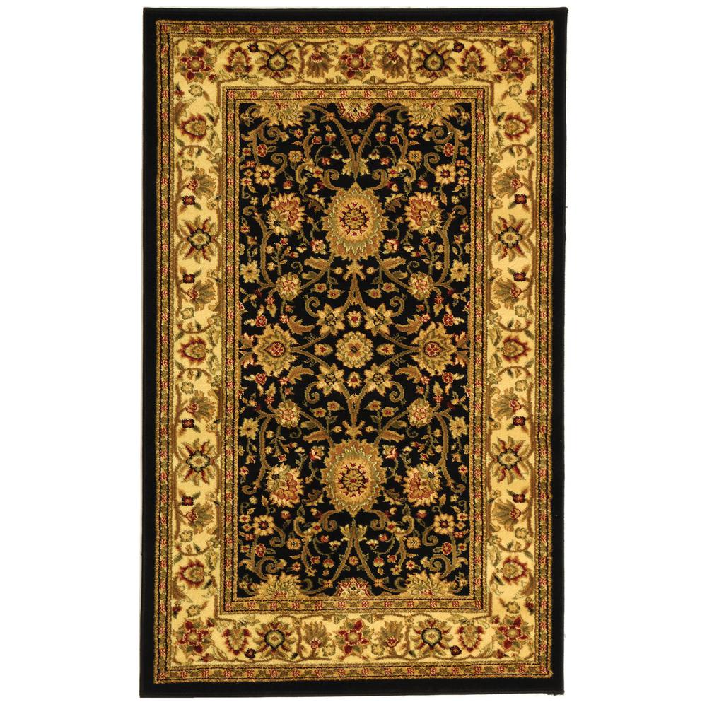 LYNDHURST, BLACK / IVORY, 3'-3" X 5'-3", Area Rug, LNH212A-3. Picture 1