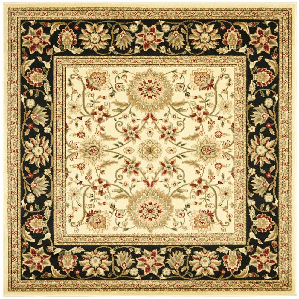 LYNDHURST, IVORY / BLACK, 6' X 6' Square, Area Rug. Picture 1